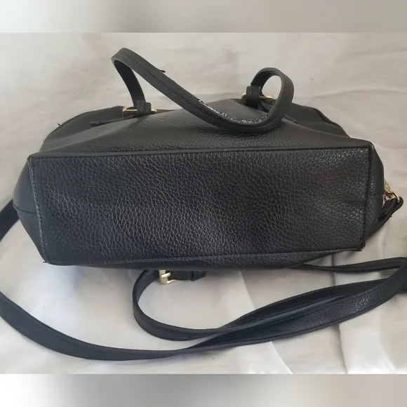 Anne Klein black 3 ajustable long strap & double handled purse - Picture 5 of 10